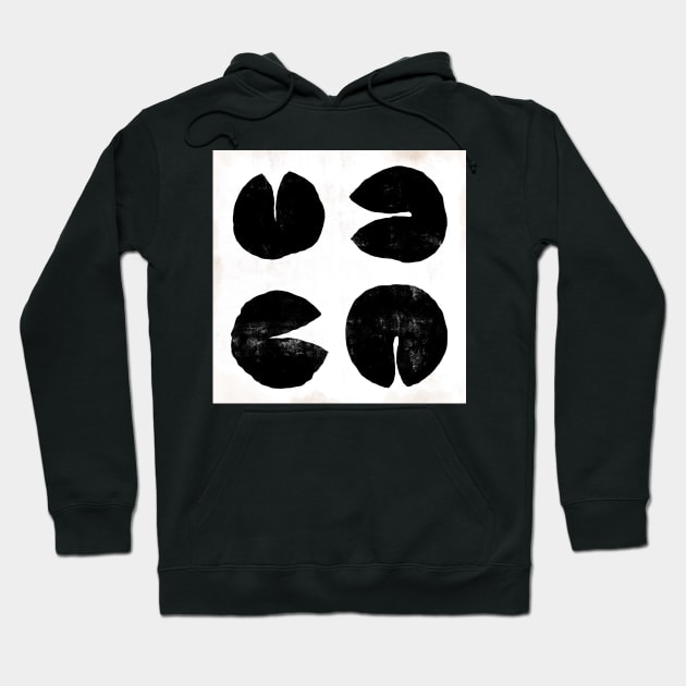 Abstract Lily Pads (Black) Hoodie by HephysDen